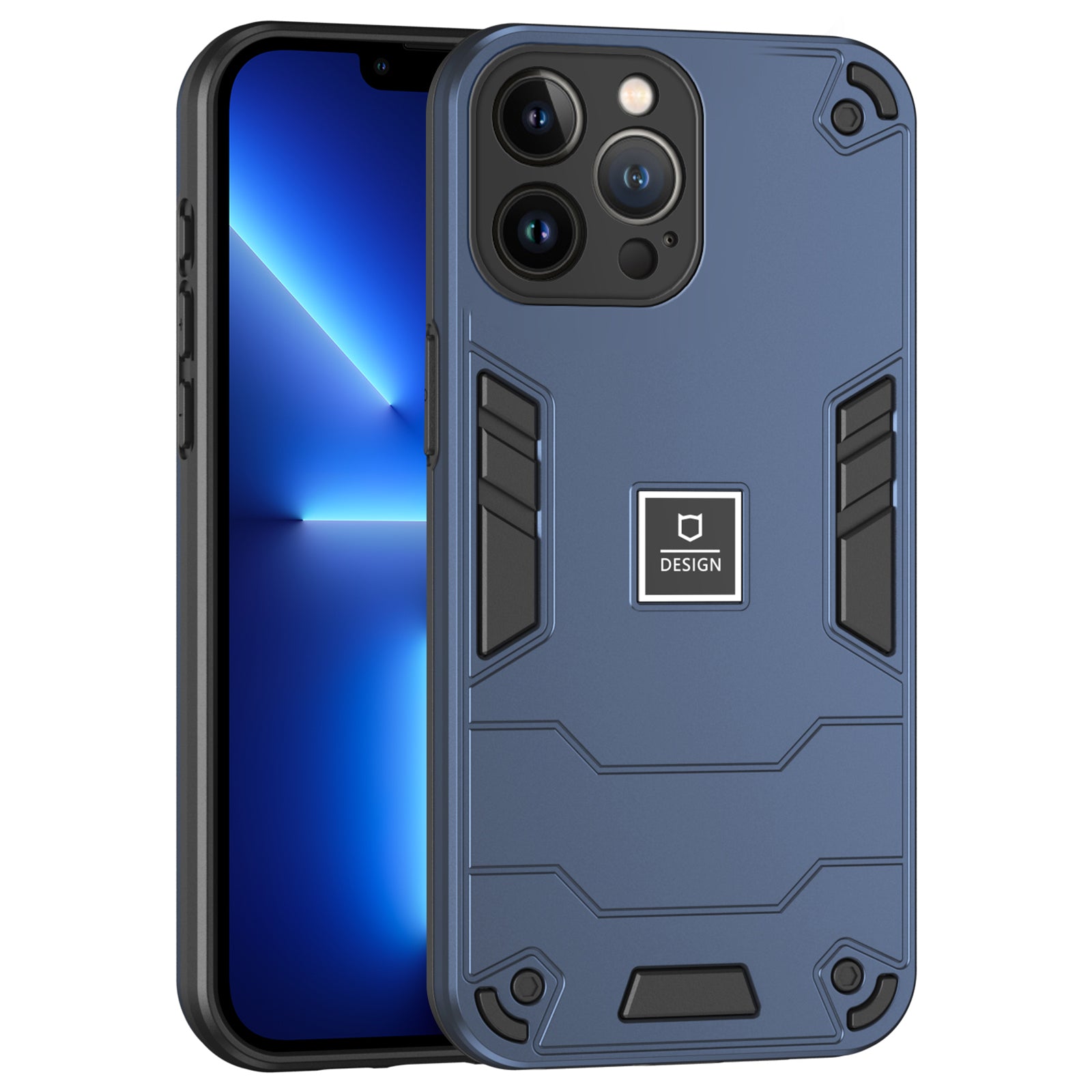 For iPhone 13 Pro Max Phone Case Dual Layer Hard PC + Soft TPU Shockproof Tough Cover - Purple For iPhone 13 Pro Max Phone Case Dual Layer Hard PC + Soft TPU Shockproof Tough Cover - Purple